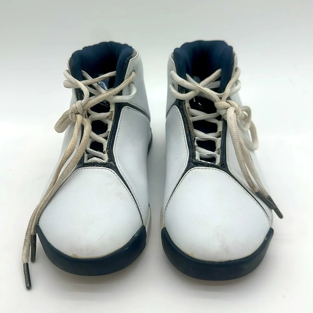 STARBURY Stephon Marbury White Blue Basketball Leather Shoe 20260 Youth Size 5.5